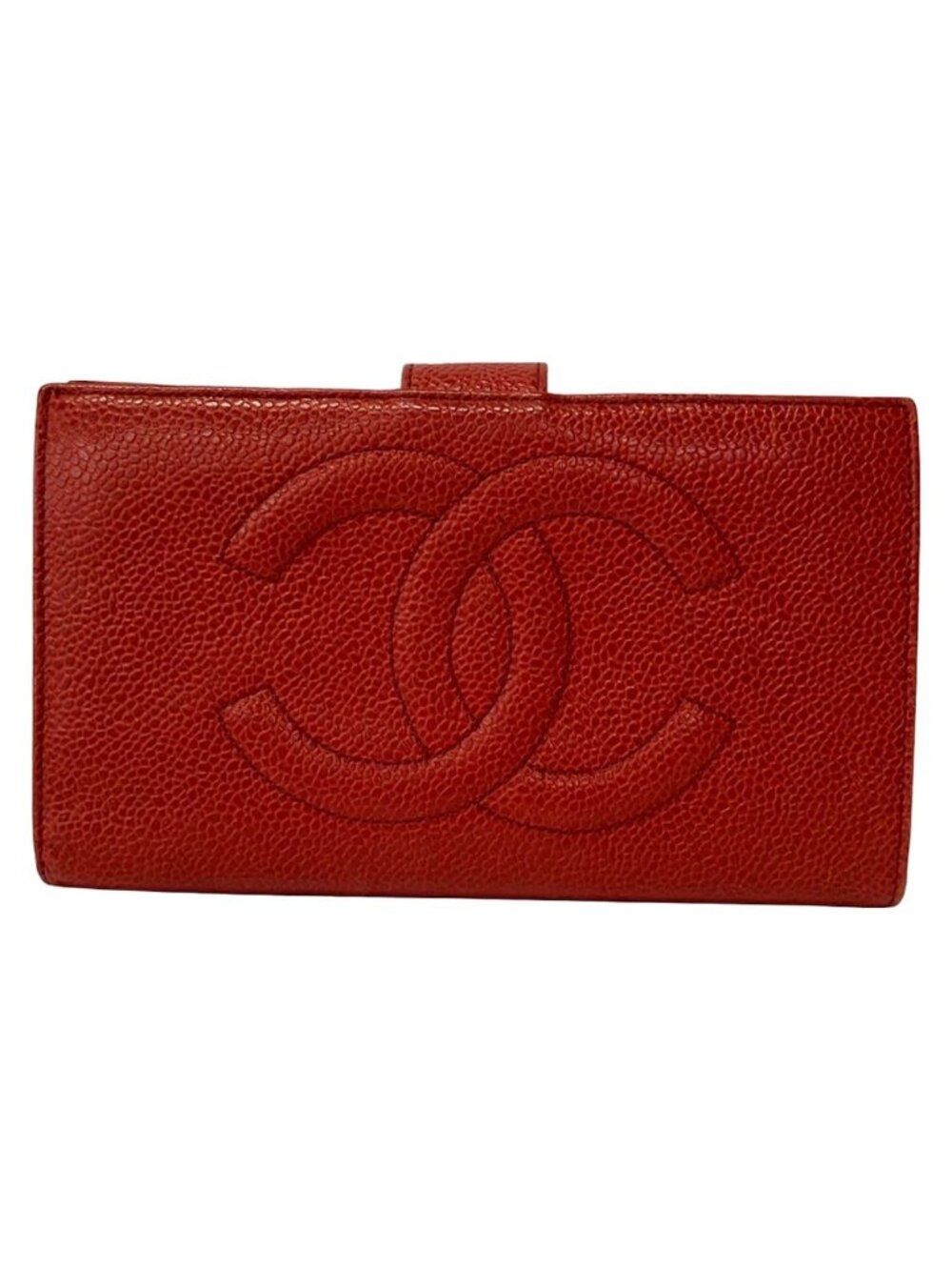 Chanel Wallet Red Gold